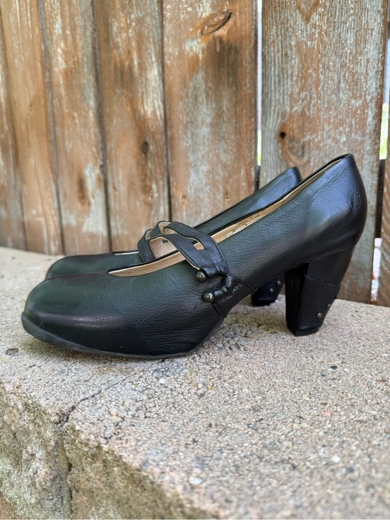 Sergio Tomani Shoes - SERGIO TOMANI Women's Black Leather Mary Jane Block Heels Shoes Size 40